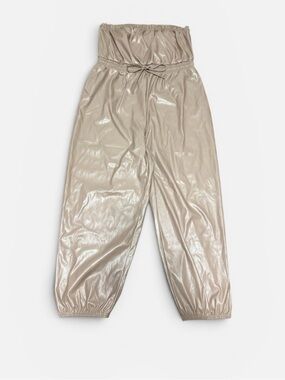 Riley & James Faux Leather Strapless Jumpsuit Women’s Plus Size 2X Taupe Nude